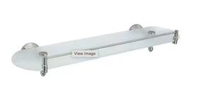 4091-sn Modona Antica 20 Inch Frosted Glass Shelf With Rail In Satin Nickel-used