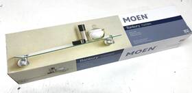 1000039935 Moen Banbury 5-4/25 Inch L X 3 H 22-3/4 Clear Glass Shelf Brushed Nickel
