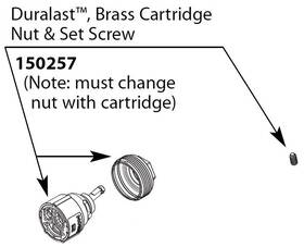 150257 Moen Duralast And Brass Cartridge Nut Kit For One-handle Lavatory Faucet