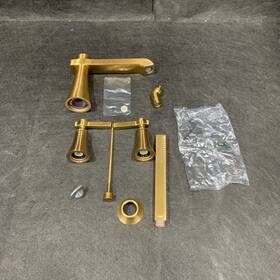 Ts928bg Moen Flara 2 Handle Tub Trim With Handshower In Brushed Gold
