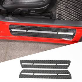 C6-mktz4 Moittellc Car Inner Door Sill Cover Scuff Plate Trim Sticker Compatible With Chevy Corv