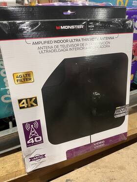 Jhiu0154 Monster Just Hook It Up Indoor Hdtv/uhf/vhf Ultra Thin Digital Flat Antenna