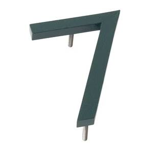 Mhn-06-f-hg1-7 Montague 6 Inch Hunter Green Aluminum Floating Or Flat Modern House Number 7