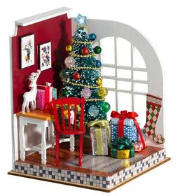 Qyy0536589 Montidey Diy Miniature Dollhouse Kit Bring Furniture 3d Wooden Model Toy With Led Ligh