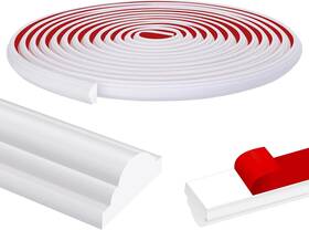 Cvsdvb96 Moonoom 30 Ft 3d Crown Molding Peel And Stick Self-adhesive Wall White