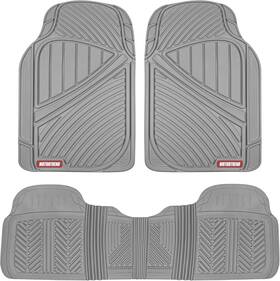 Motor Trend 826942124907 Flextough Performance All Weather Rubber Car Floor Mats - 3 Piece Fl