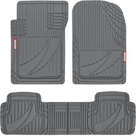 Of-793-gr Motor Trend Flextough Advanced Gray Rubber Car Floor Mats Heavy Duty Trim