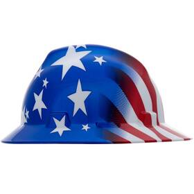 10071157 Msa 10071159 Freedom Series V-gard Helmet Fas-trac Iii Slotted American
