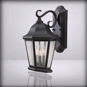 Ol5902bk Murray Feiss Sea Gull - Lighting Martinsville Large 3 Light Outdoo Black 10 W X 17