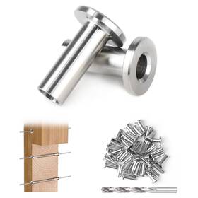 X002hbixvt Muzata Cable Railing 40pc Stainless Steel Protective Sleeves 3/16 Inch Wire