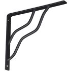N236-224 National Hardware Ornamental Shelf Bracket Black 886780022094