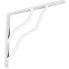 N236-230 National Hardware Ornamental Shelf Bracket White 886780022124
