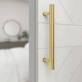 N700-102 National Hardware 12 Inch Madison Barn Door Pull In Brushed Gold Brand New Box