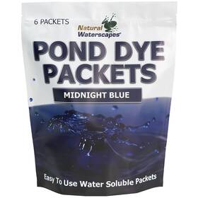 Natural Waterscapes 854437007084 Midnight Blue Pond Dye Packets - 6 Water Soluble Packs Of Lake Treatment