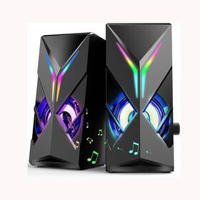 D7-220614-260 Navor Computer Speakers For Desktop 10w Usb Powered Stereo Pc With Rgb