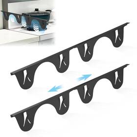 Nexalune 717687768528 Stainless Steel Stove Gap Covers 2 Pack Adjustable Retractable Length