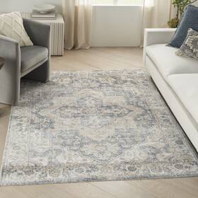 5ft3 No 215122906950 Machine Washable Bohemian Grey/blue Inch X 7ft Area Rug 5x7
