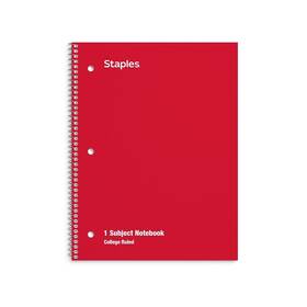 27498ct No 718103230759 1 Subject Notebook 8 Inch X 10-1/2 College Ruled 48 Pack