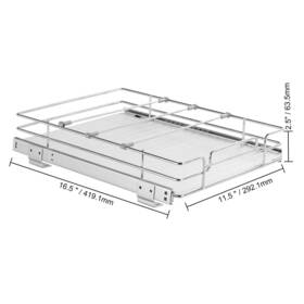 Lx-c9139b No 11.5 X 16.5 Inch Wire Drawer Basket Pull Out Cabinet Under Sink Organizer