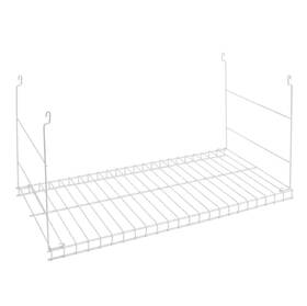2044313 Nobrand Hanging Wire Shelf White 24 Inch For Closets Laundry Bedrooms