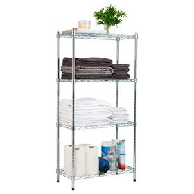 4tshelvu-sil Nobrand Adjustable Metal Storage Shelves For Garage Or Pantry Organization