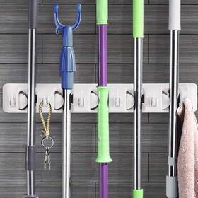 Cl10945 Nobrand Wall Mount Organizer 5 Slots And 6 Hooks White 15 Inch