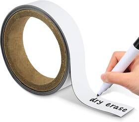 Ma125 Nobrand Magnetic Whiteboard Tape - Dry Erase 1 Inch X25ft Blank Writable Wipe Off