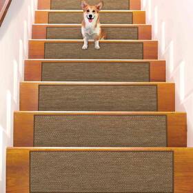 Sm-bzc30 Nobrand Non-slip Stair Treads Peel And Stick For Wood Stairs 15 Pack Coffee 9 Inch X30