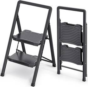 Wk2221a Nobrand 2 Step Ladder Anti-slip 800lbs Steel Stool For Kitchen Office
