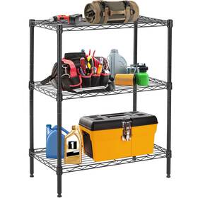 Zwj-t60-3l Nobrand 3-tier Heavy Duty Wire Shelving Adjustable Storage Rack 13.8 Inch Dx23.6 Wx30 H