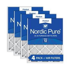 14x24x1m12-4 Nordic Pure 14x24x1 13 3/4 X 23 Pleated Merv 12 Air Filters 4 Pack