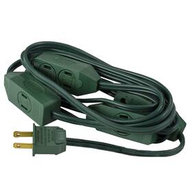 34316431 Northlight 9 Ft Green Indoor Extension Power Cord With 9-outlets And Foot Switch