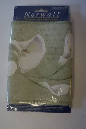Vr74562v Norwall Lily Lillies Light Green Wall Border Decorative 7 In X 15 Ft