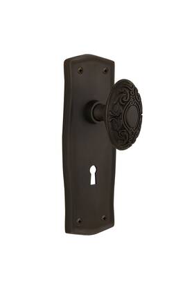 706483 Nostalgic Warehouse Prairie Plate With Keyhole Victorian Knob Mortise Oil-r