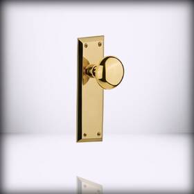 733182 Nostalgic Warehouse - New For York Door Knob Wit Polished B Double Dummy Surfa