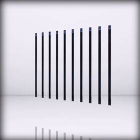 Rctb38 Nuvo Iron 10 Pack Baluster 38 Rectangular Plastic End Caps Black 1