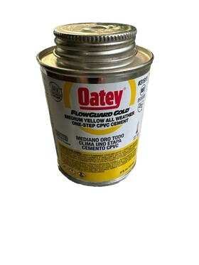 31911 Oatey 4 Flow Guard Gold Med Yellow All Weather One Step Cement For Cpvc 8 Oz