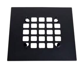 42423 Oatey 4-1/4 Inch Square Snap-tite Black Matte Snap Strainer