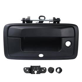 A-0018t Omozone Tailgate Handle With Camera Hole Liftgate Latch Keyhole Black Fit