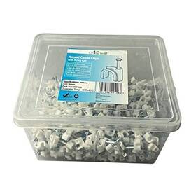 Cclipsrwk04mm-500 On1shelf White Round Cable Clips K-type Trade Box 4mm / 0.16 Inch - 500 Pieces