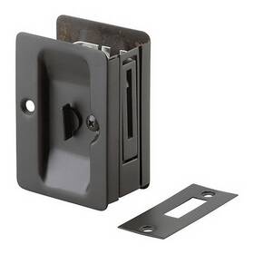 1701fbpsbc Onward 3-1/4 Inch 82 Mm Black Pocket Door Pull With Privacy Lock - Used
