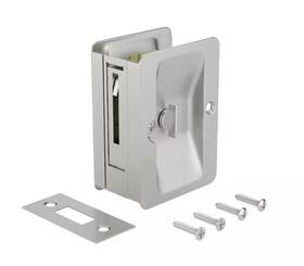 1701nbpsbc Onward 3-1/4 Inch 82 Mm Brushed Nickel Pocket Door Pull With Privacy Lock