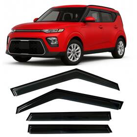 Kisuvs20 Optimal Co 2020-2025 Tape-on Rain Guards For Kia Soul Side Window Deflector Visors Ex Gt