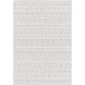2345486 Orian Boucle Indoor/outdoor Jenna Natural Area Rug 5ft2 Inch X 7ft6