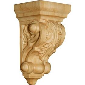 8002wo Osborne Wood Products 6 X 3 2 3/4 Carpi Corbel With Acanthus Leaves In