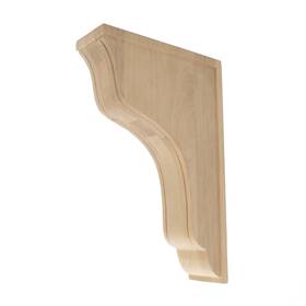 Outwater 840088650335 3in W X 14in H Unfinished Solid North American Hardwood Alder Corbel