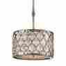 P1259bus P1259 Lucia Murray Feiss Burnished Silver 1 Light Pendant With Linen Shade 014817479355