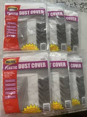 Ss-9060 Packrite Dust Cover/drop Cloth Plastic Covering 10ft X 20ft Lot Of 6