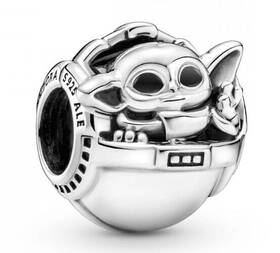 799511c01 Pandora Authentic Star Wars Grogu And Crib Charm Retired A32