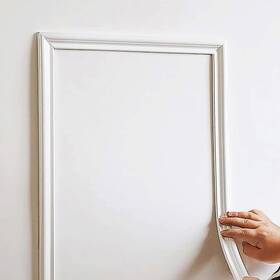 Papa1310wht Paparazzi Wall Molding Trim And Chair Rail Flexible Peel Stick White 1.3in X10ft